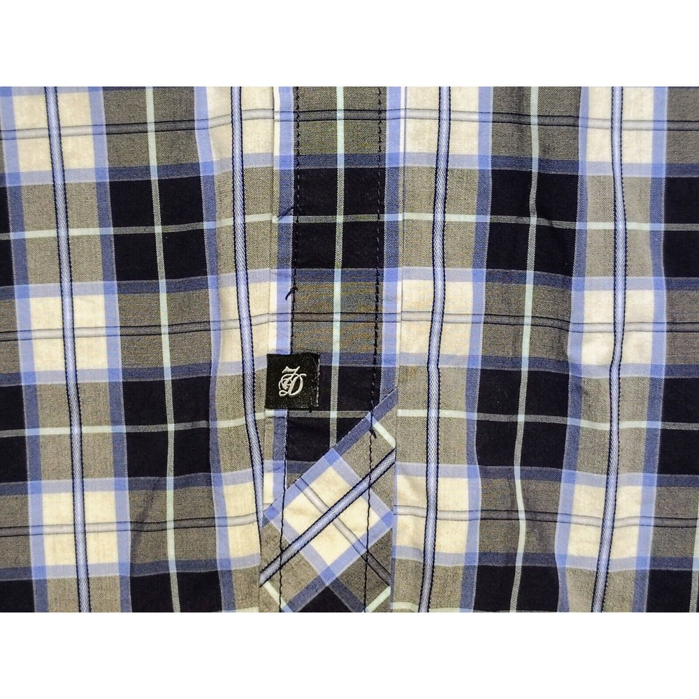 7‎ Diamonds Mens Western Short Sleeve Shirt - XL Slim Fit - Picture 3 of 9